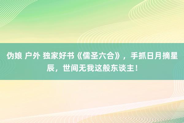 伪娘 户外 独家好书《儒圣六合》，手抓日月摘星辰，世间无我这般东谈主！