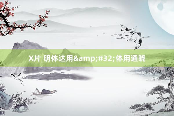 X片 明体达用&#32;体用通晓