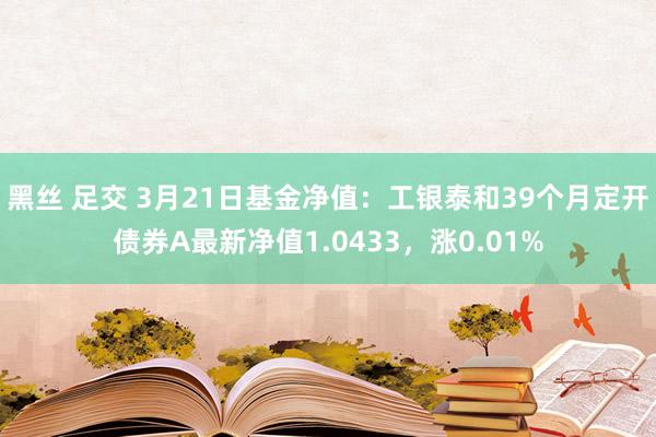 黑丝 足交 3月21日基金净值：工银泰和39个月定开债券A最新净值1.0433，涨0.01%