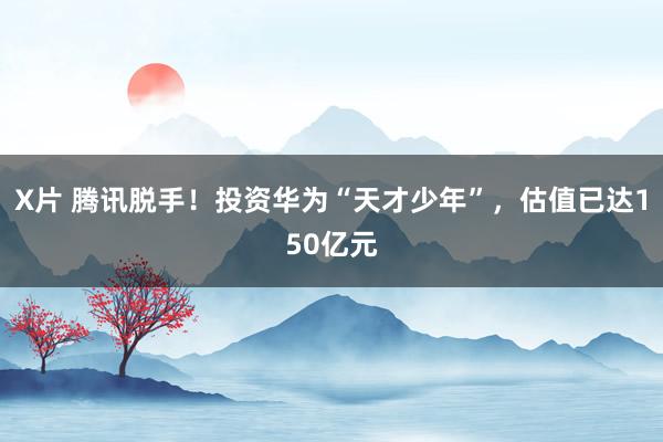 X片 腾讯脱手！投资华为“天才少年”，估值已达150亿元