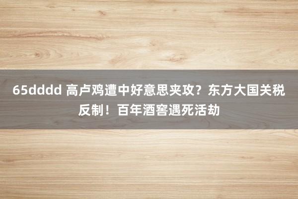 65dddd 高卢鸡遭中好意思夹攻？东方大国关税反制！百年酒窖遇死活劫