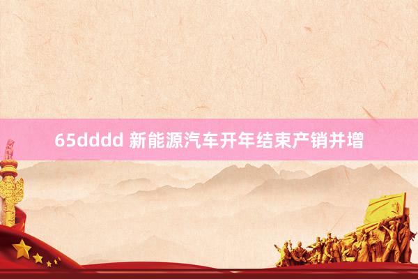 65dddd 新能源汽车开年结束产销并增