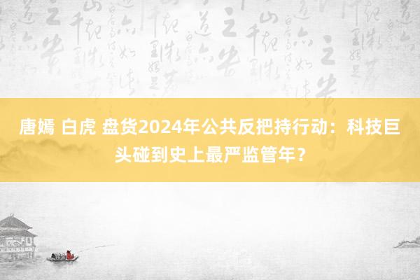 唐嫣 白虎 盘货2024年公共反把持行动：科技巨头碰到史上最严监管年？