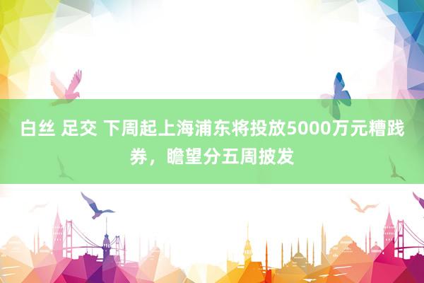 白丝 足交 下周起上海浦东将投放5000万元糟践券，瞻望分五周披发