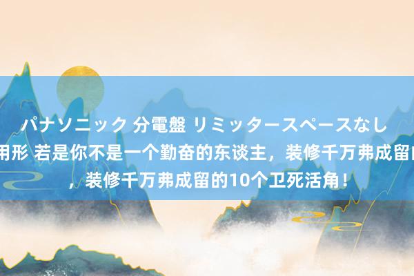 パナソニック 分電盤 リミッタースペースなし 露出・半埋込両用形 若是你不是一个勤奋的东谈主，装修千万弗成留的10个卫死活角！