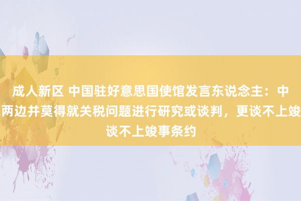 成人新区 中国驻好意思国使馆发言东说念主：中好意思两边并莫得就关税问题进行研究或谈判，更谈不上竣事条约