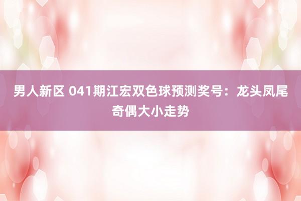 男人新区 041期江宏双色球预测奖号：龙头凤尾奇偶大小走势